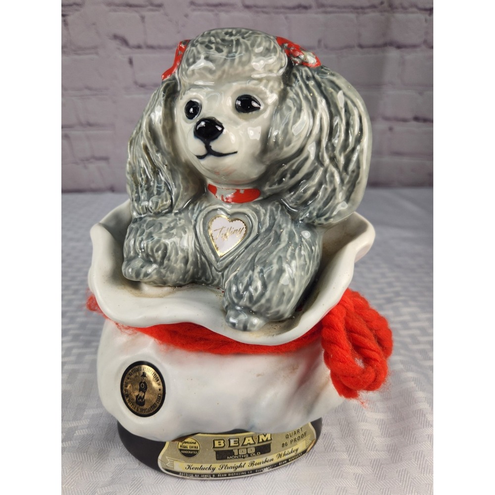 Vintage 1973 Jim Beam Trophy Series Tiffany the Poodle Whisky Decanter Empty